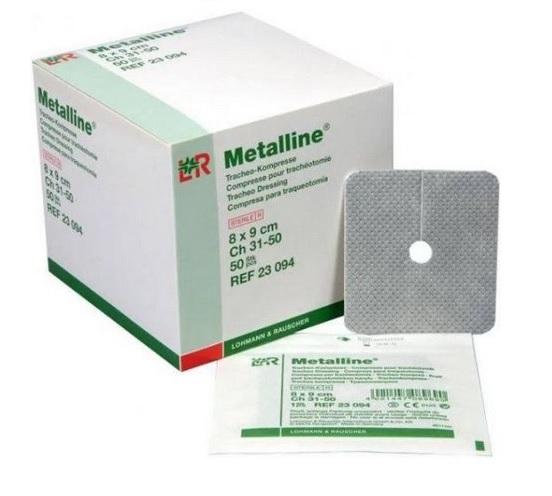 Gạc mở khí quản Metalline vô trùng