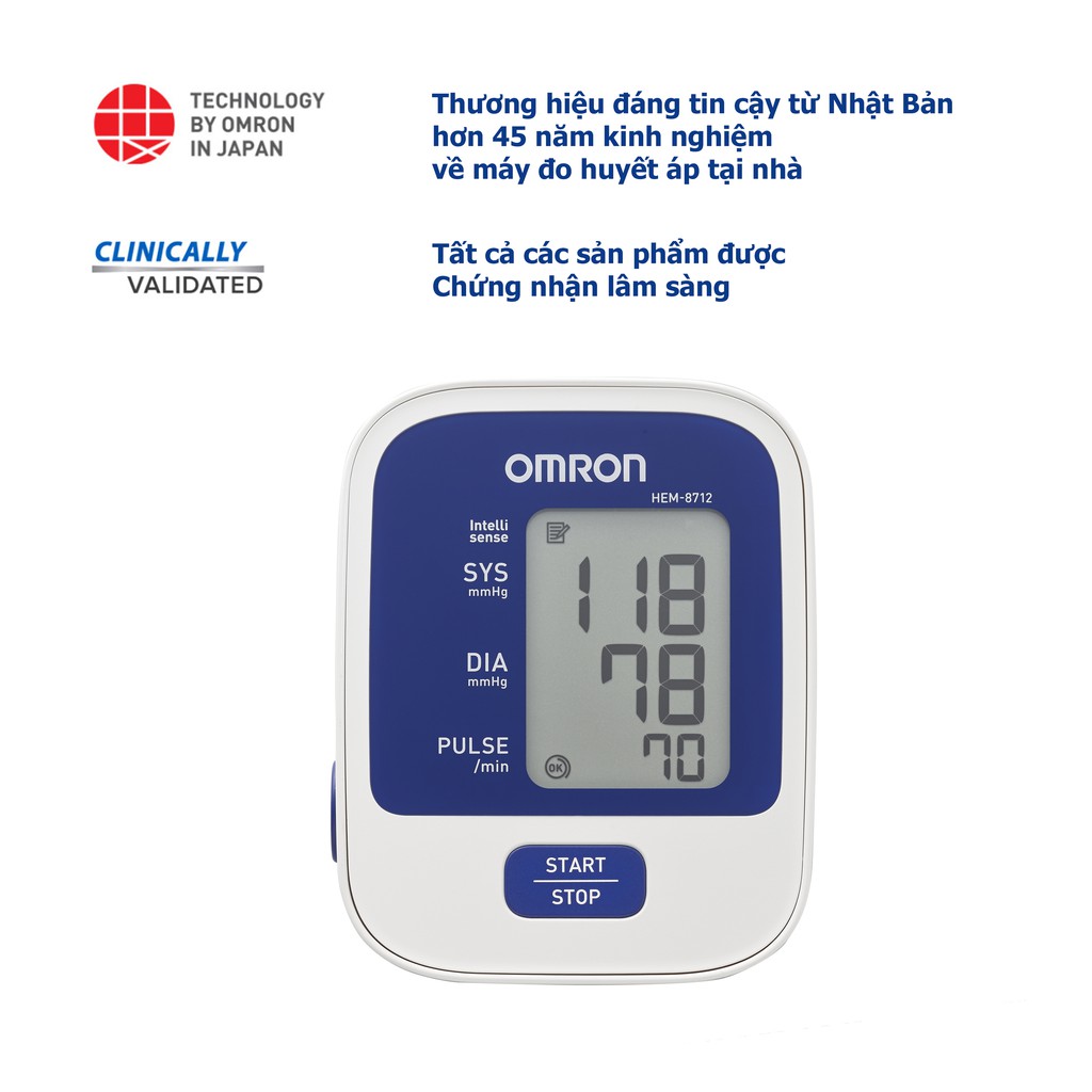 Máy đo huyết áp tự động Omron HEM-8712