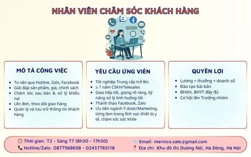 nhân viên chăm sóc khách hàng
