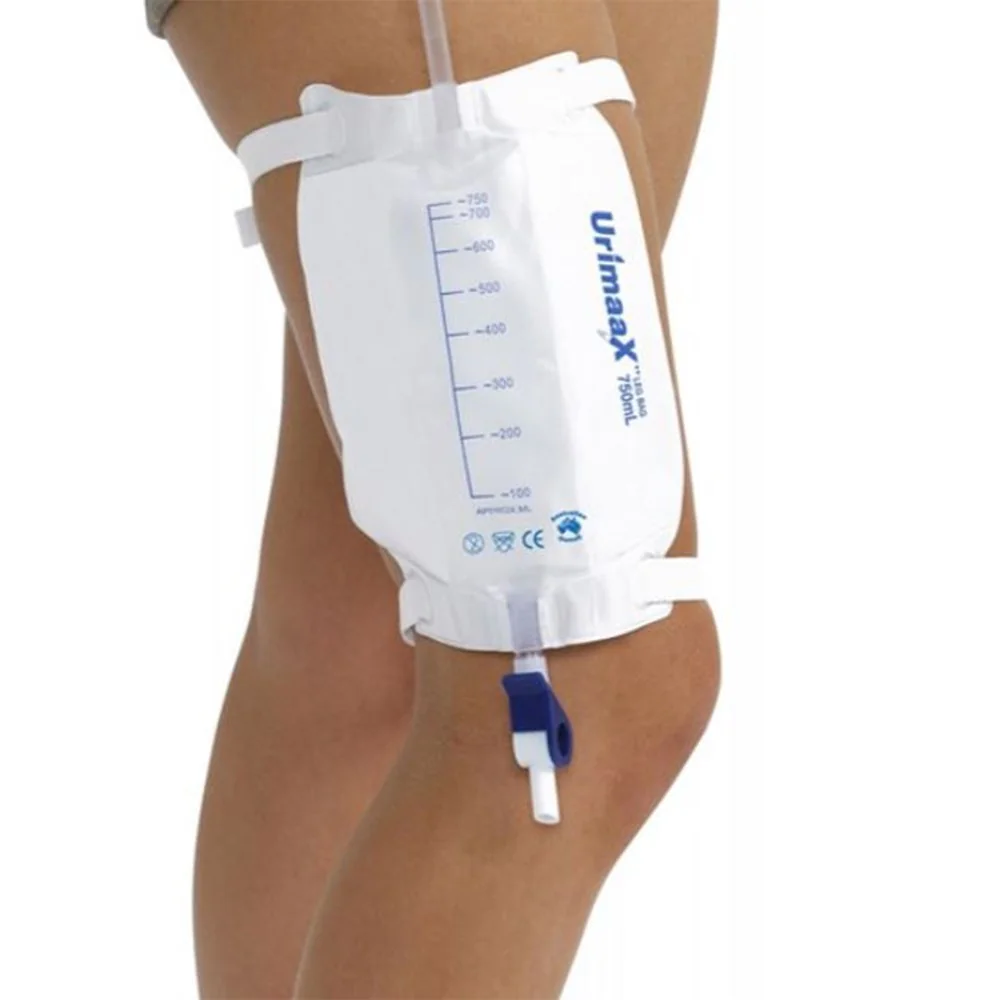 Urine Drainage Leg Bag 750ml Long 30cm Tube Sterile Urimaax - SSS Australia - SSS Australia Medical Supplies, Equipment & Consumables