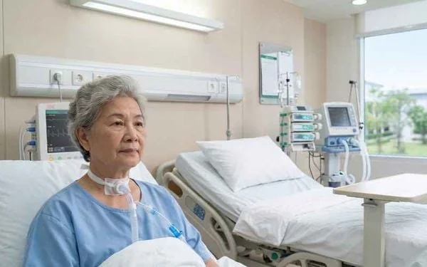 bệnh nhân mở khí quản