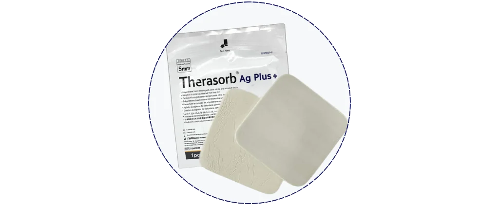 Hướng dẫn sử dụng Gạc xốp bạc kháng khuẩn Therasorb Ag Plus