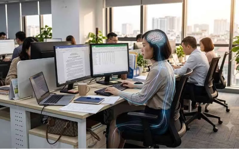 ngồi nhiều ảnh hưởng não bộ