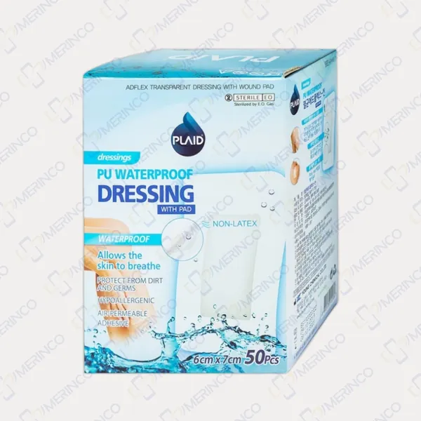 Băng gạc vô trùng không thấm nước Sterile Adflex (With-Pad) 6cmx7cm (hộp)