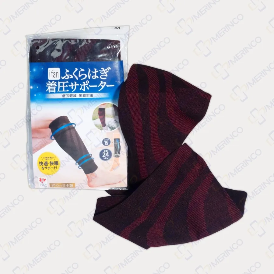 Vớ nén cho bắp chân Merisocks chống giãn tĩnh mạch (Màu đen-đỏ)